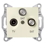 Розетка ТВ Schneider Electric Sedna, RTV/SAT/SAT оконеч., бежевый