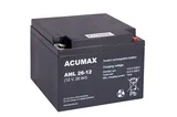 Батарея аккумуляторная Acumax AML26-12, 12V/26Ah, 125x175x166 HxLxW, 8.6kg, 10-12лет
