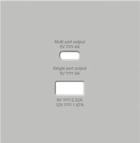 Накладка для розеток USB A+C, матовый серый, серия R98