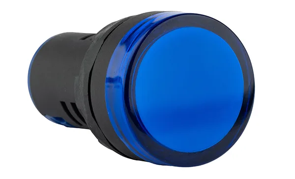 Индикатор светодиодный моноблочный AD116-22DS, синий, LED 220VAC/DC, IP65, 22mm
