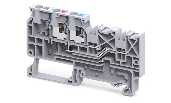 Клемма подвода питания CPPT2.5/3 /7x79,8mm, push-in, 2 присоед., 2,5(max 4)mm2, 20A, 250V, серая