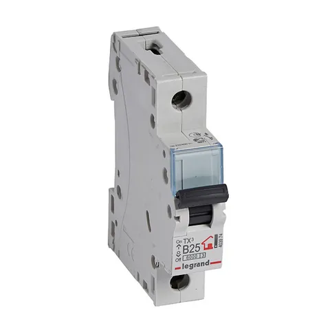 Авт. выключатель TX3, 1P, 25A, хар-ка B, 6kA, 1M