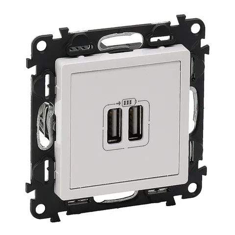 Valena Life - Зарядное устройство с двумя USB-разъемами, 240В/5В, 1500мА, белый (инд. упаковка)
