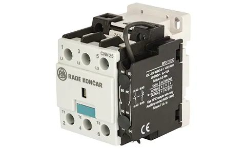 Контактор CNN 25 10, 3P, 25A/(40A по AC-1), 11kW(400VAC), 1NO, Uk=24VDC, Iвтяг=5,1А, Iудерж=0,12А