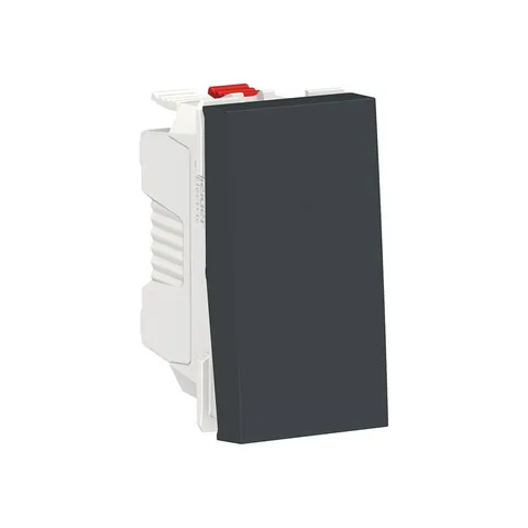 Выключатель Schneider Electric Unica, MODULAR 1-клавишный, кнопочный, схема 1, 10 A, 1 мод, антрацит