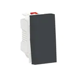 Выключатель Schneider Electric Unica, MODULAR 1-клавишный, кнопочный, схема 1, 10 A, 1 мод, антрацит