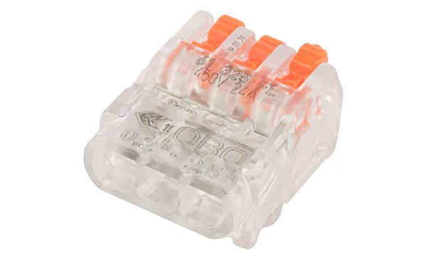Клемма 61 325 FL универсальная, 3 контакта 0,2...2,5мм², 24А, 450V, (уп. 5шт), поликарбонат
