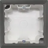 Коробка для накладного монтажа с встроенной рамкой 1-я, матовый шоколад, серия R98