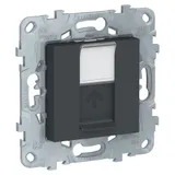 Розетка компьютерная Schneider Electric Unica, NEW, RJ45, одиночная, кат. 5е UTP, антрацит
