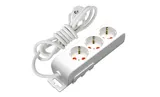Ri-tech - Удлинитель 3x2P+E, нем. ст., со шторками, кабель 3x1,5мм², 2м, белый