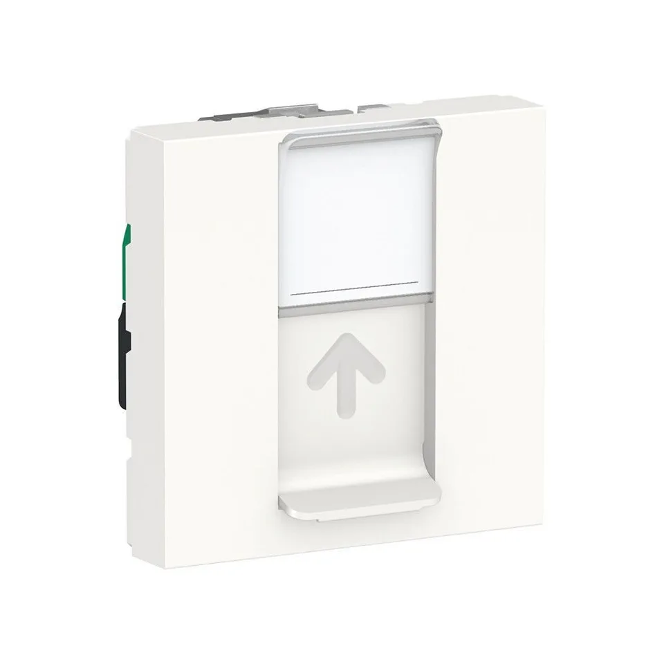 Розетка компьютерная Schneider Electric Unica, MODULAR, RJ45, одиночная, кат. 5е STP, 2 модуля, белый