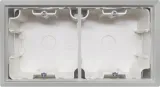 Коробка для накладного монтажа с встроенной рамкой 2-я, матовый серый, серия R98