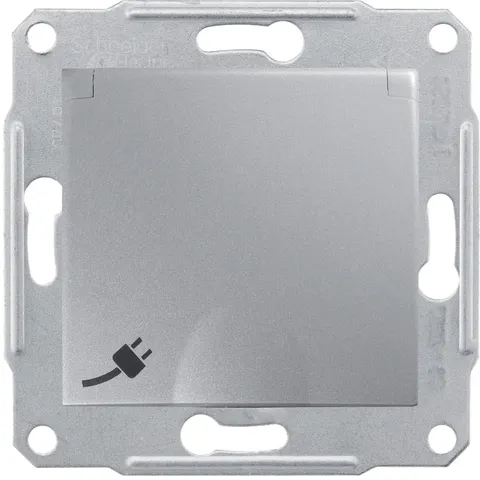 Розетка Schneider Electric Sedna, с/з с/ш с крыш., ал. IP44