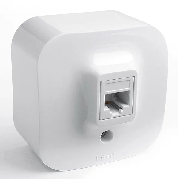 Quteo - Розетка 1хRJ-45 5E UTP (белый)