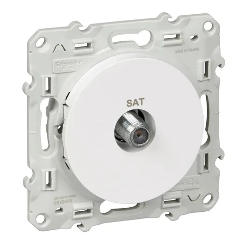 Розетка ТВ Schneider Electric Odace, SAT, белая