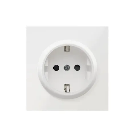 Накладка для розетки Schuko с заземлением со шторками 16A 250 В~, белый, серия R98