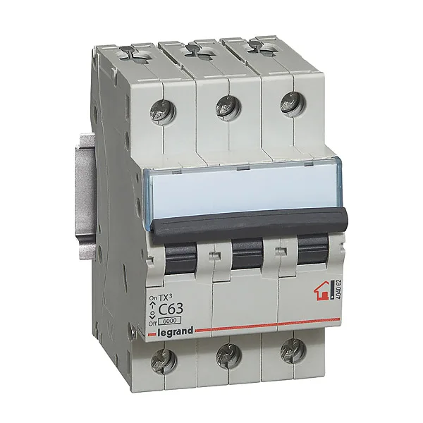 Авт. выключатель TX3, 3P, 63A, хар-ка C, 6kA, 3M